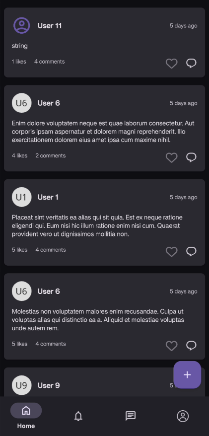 Social Media App preview